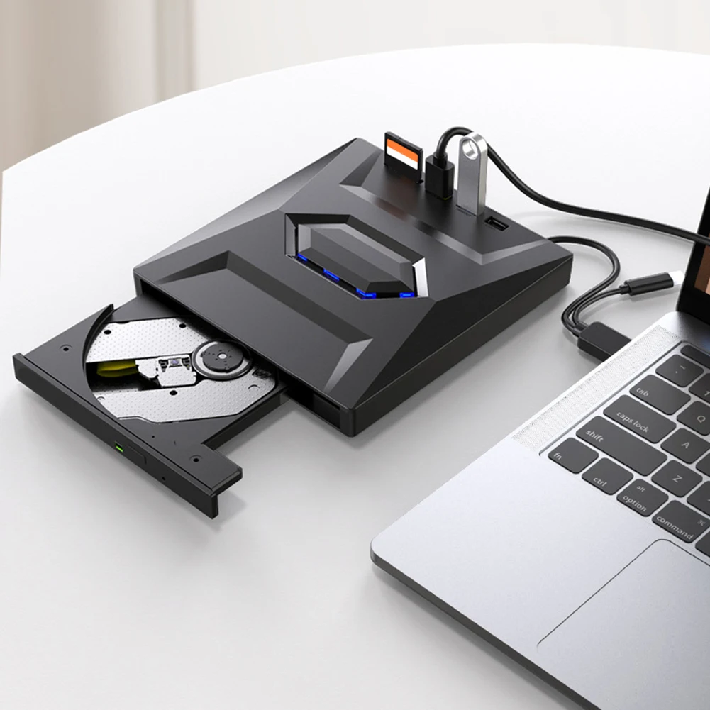 USB3.0 Portable CD DVD ROM with USB/Type-C Ports+ SD/TF 5 In 1 DVD RW CD Writer Drive for Mac/Linux Windows XP/10/8/7 Laptop PC
USB3.0 Portable CD DVD ROM with USB/Type-C Ports+ SD/TF 5 In 1 DVD RW CD Writer Drive for Mac/Linux Windows XP/10/8/7 Laptop PC