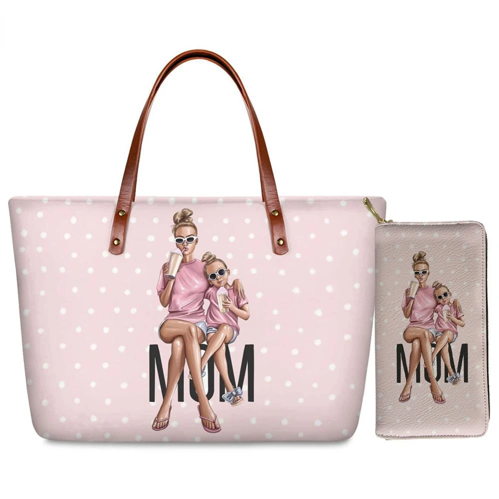Pink Super Mom Print Handbag Set Casual Large Capacity Top-handle Bag Purse for Women Luxury Mother Shoulder Bags
Pink Super Mom Print Handbag Set Casual Large Capacity Top-handle Bag Purse for Women Luxury Mother Shoulder Bags