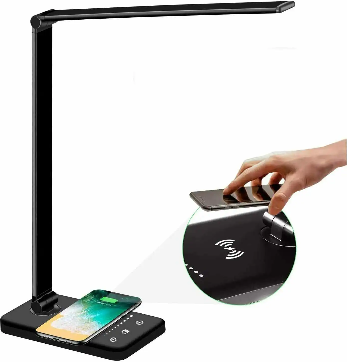 Holdpeak LED Desk Lamp,Wireless Charging Light with USB Charging Port and Timer for Home Office Black
Holdpeak LED Desk Lamp,Wireless Charging Light with USB Charging Port and Timer for Home Office Black