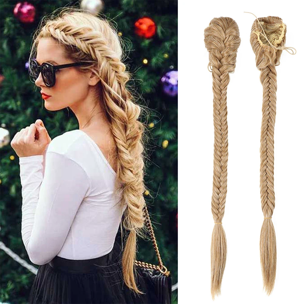 22inch Long Braided Ponytail Extension Black Fishtail Braid Ponytail Fishbone Drawstring Ponytail Clip In Hair Piece jumbo braid
22inch Long Braided Ponytail Extension Black Fishtail Braid Ponytail Fishbone Drawstring Ponytail Clip In Hair Piece jumbo braid