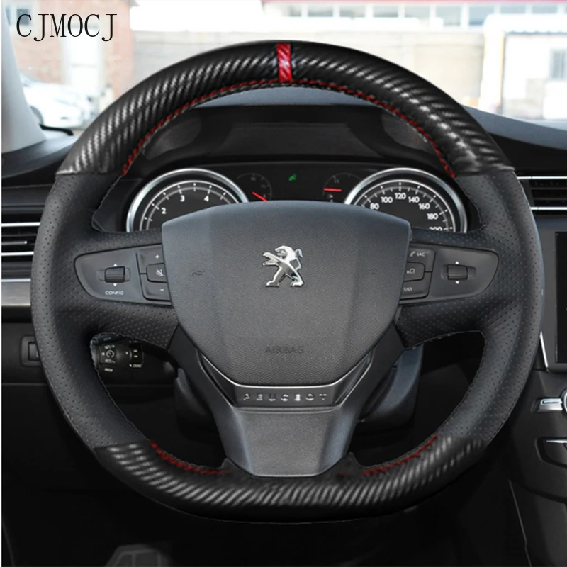 Hand-Stitched Leather Suede Carbon Fibre Car Steering Wheel Cover for Peugeot 3008 208 4008 5008 301 307 308 408 508
Hand-Stitched Leather Suede Carbon Fibre Car Steering Wheel Cover for Peugeot 3008 208 4008 5008 301 307 308 408 508