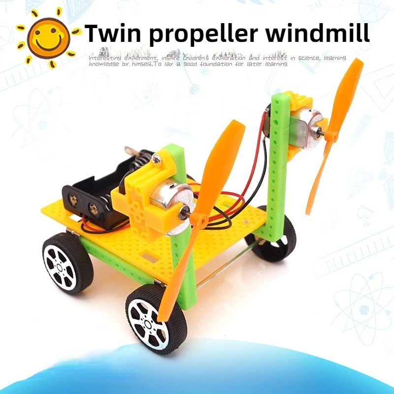 

Wind-powered Car Aerodynamic Car DIY Science Experiment Small Invention Puzzle Teaching Aid Technology Small Production