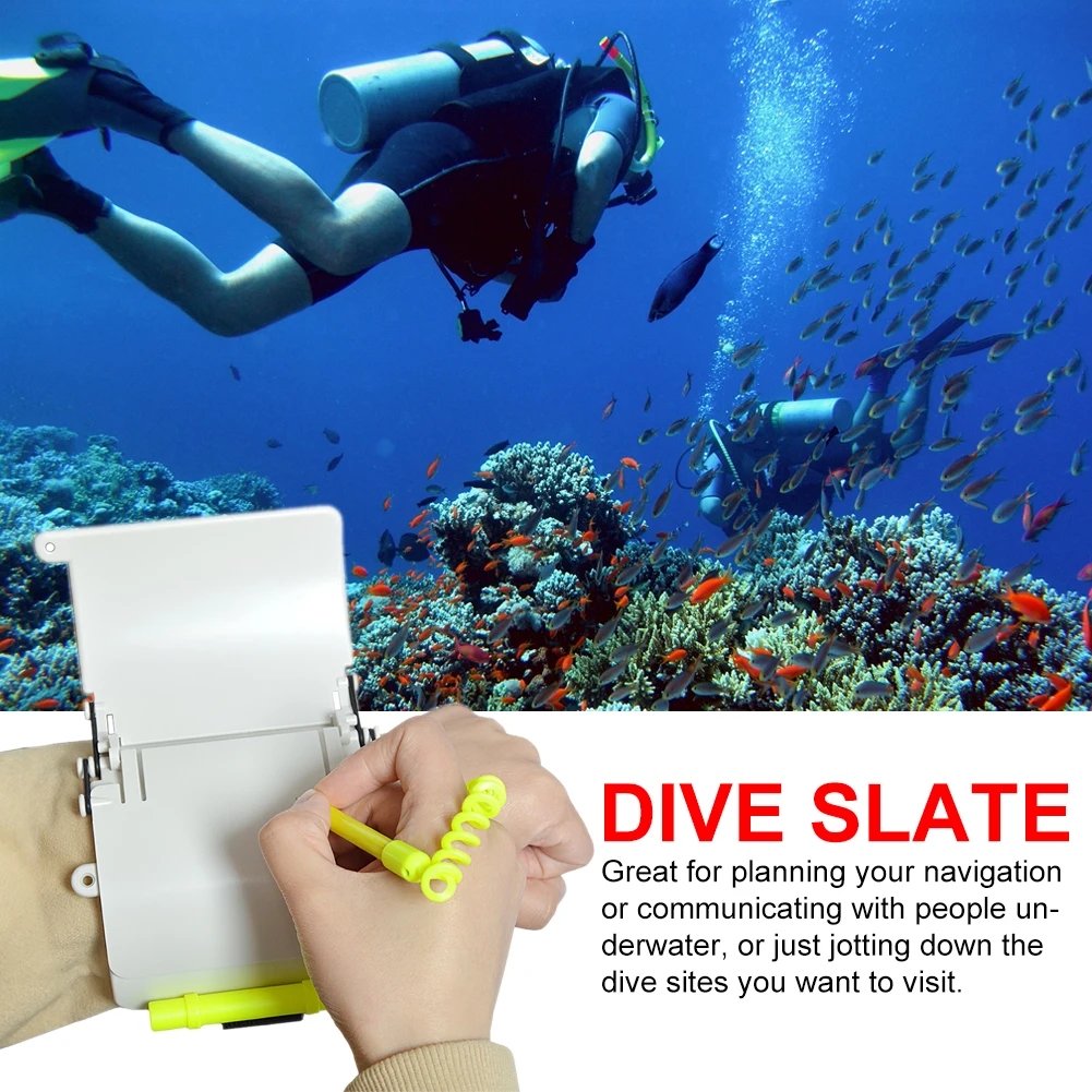 Wrist Writing Dive Slate 3 Panels Replaceable Pencil Journal Recorde Waterproof Reusable Writing Slate Scuba Diving Equipment
Wrist Writing Dive Slate 3 Panels Replaceable Pencil Journal Recorde Waterproof Reusable Writing Slate Scuba Diving Equipment