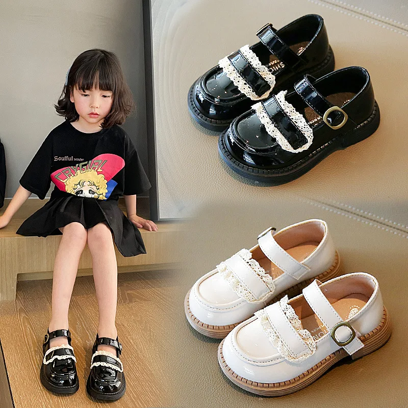 2023 New Girls Black Dress Lace Shoes Children Wedding Patent Leather Loafers Kids Fashion Princess Rubber Soft Soled Sneakers
2023 New Girls Black Dress Lace Shoes Children Wedding Patent Leather Loafers Kids Fashion Princess Rubber Soft Soled Sneakers