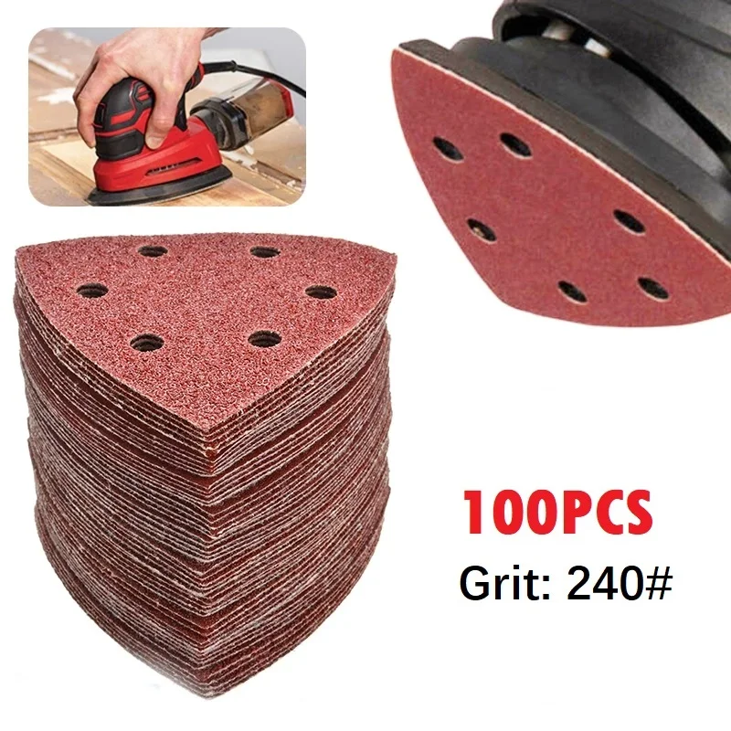 100pcs Triangular Sanding Disc 240 Grit 6 Hole Sander Hook And Loop Sandpaper Abrasive Tools For Sanding Grinding Polishing
100pcs Triangular Sanding Disc 240 Grit 6 Hole Sander Hook And Loop Sandpaper Abrasive Tools For Sanding Grinding Polishing