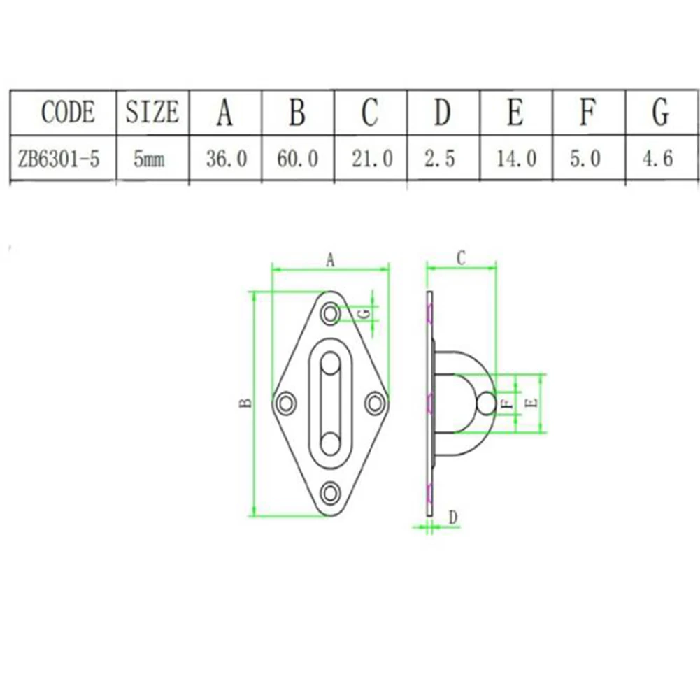 High Reliability Stable Characteristics 2pcs Diamond Eyeplate Boat Accessories Accessories Boat Eye Plate Marine
High Reliability Stable Characteristics 2pcs Diamond Eyeplate Boat Accessories Accessories Boat Eye Plate Marine