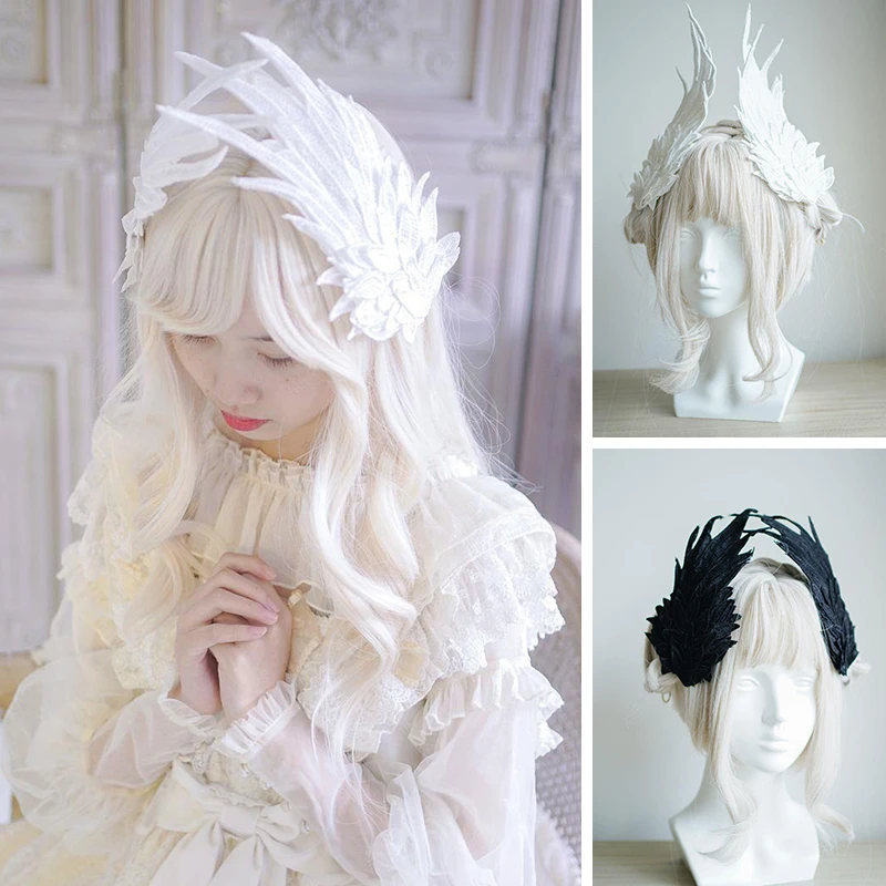 Lolita Barrette Angel Wing Hair Clips Black White Gothic Hairpin Headdress Cosplay Hair Accessories Anime Halloween Headwear
Lolita Barrette Angel Wing Hair Clips Black White Gothic Hairpin Headdress Cosplay Hair Accessories Anime Halloween Headwear