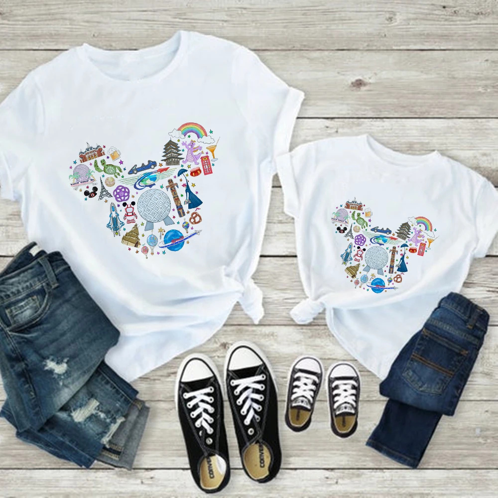 Disney Fashion Kids T-shirt Mother and Me Summer Street Matching Clothes Europe Harajuku Boy Girl Casual T Shirt Family Look
Disney Fashion Kids T-shirt Mother and Me Summer Street Matching Clothes Europe Harajuku Boy Girl Casual T Shirt Family Look