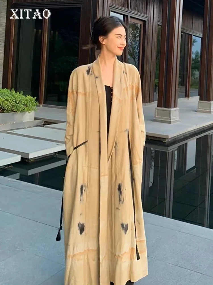 XITAO Fashion Vintage Trench Women Contrast Color Bloom Simplicity Temperament V-neck Collar Long Coat Autumn New WLD9055
XITAO Fashion Vintage Trench Women Contrast Color Bloom Simplicity Temperament V-neck Collar Long Coat Autumn New WLD9055