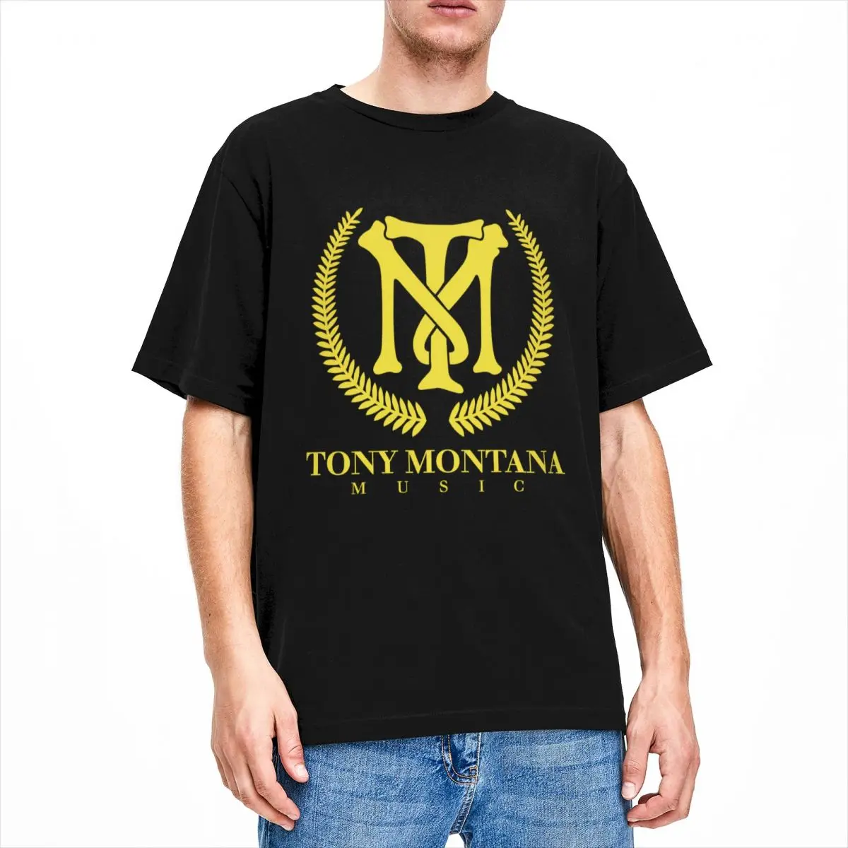

Men Women's Shirt Tony Montana Music Merch Awesome Cotton Short Sleeve T Shirts Round Neck Tops Gift Idea