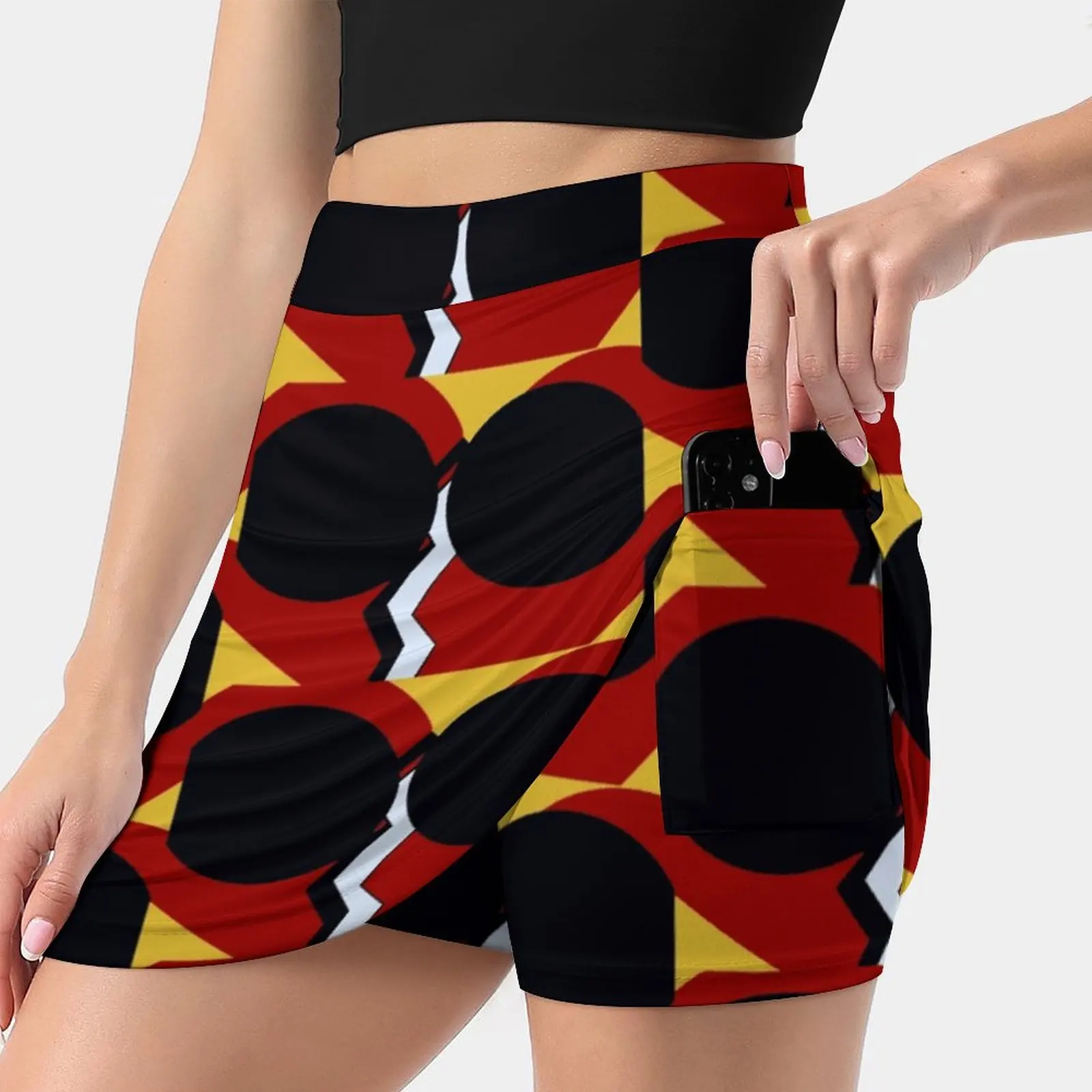 Женская двухслойная короткая юбка Flying Love, короткая спортивная мини-юбка с принтом разбитого сердца, красная, Желтая Женская юбка 
Женская двухслойная короткая юбка Flying Love, короткая спортивная мини-юбка с принтом разбитого сердца, красная, Желтая Женская юбка