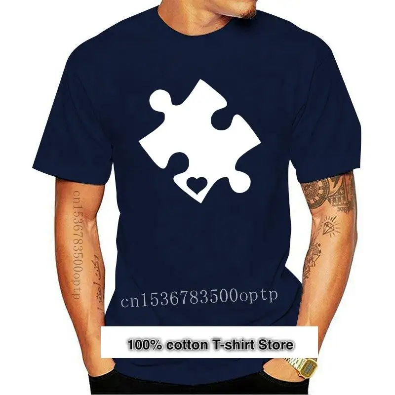 Camiseta con eslogan para hombres, camisa Hipster de color negro, con corazones cortados, reconocimiento del autismo, novedad
Camiseta con eslogan para hombres, camisa Hipster de color negro, con corazones cortados, reconocimiento del autismo, novedad