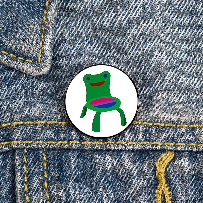 Bi Froggy Chair Pin Custom cute Brooches Shirt Lapel teacher tote Bag backpacks Badge Cartoon gift brooches pins for women
Bi Froggy Chair Pin Custom cute Brooches Shirt Lapel teacher tote Bag backpacks Badge Cartoon gift brooches pins for women