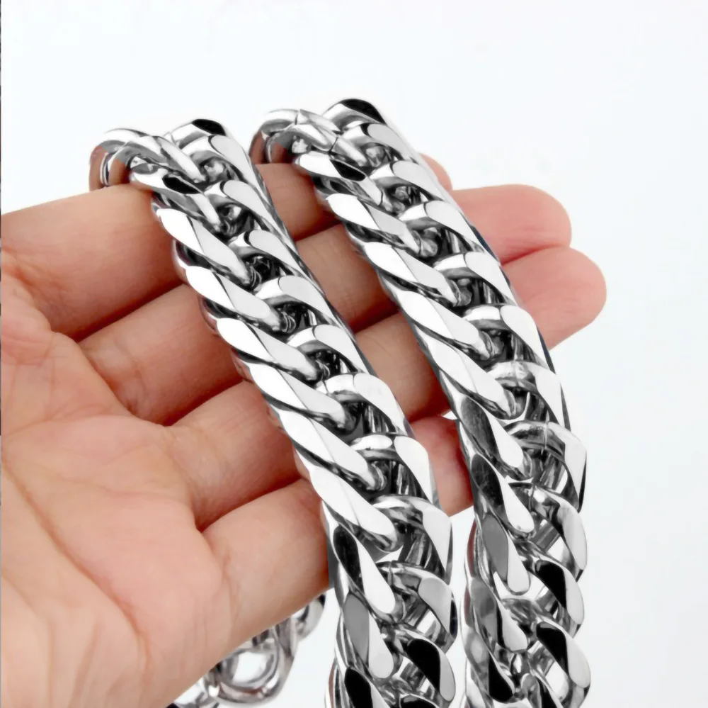 Heavy Polished Men/Women Stainless Steel Silver/Gold Cuban Curb Link Chain Necklace Bracelet 9/11/13/16/19/21mm
Heavy Polished Men/Women Stainless Steel Silver/Gold Cuban Curb Link Chain Necklace Bracelet 9/11/13/16/19/21mm