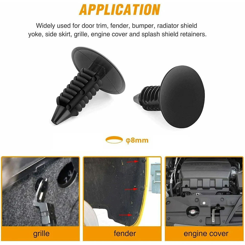 Optimal Performance 50Pcs 8mm Hole Car Clips Fender Bumper Shield Retainer Plastic Rivet Push Pin Ensures Stability
Optimal Performance 50Pcs 8mm Hole Car Clips Fender Bumper Shield Retainer Plastic Rivet Push Pin Ensures Stability