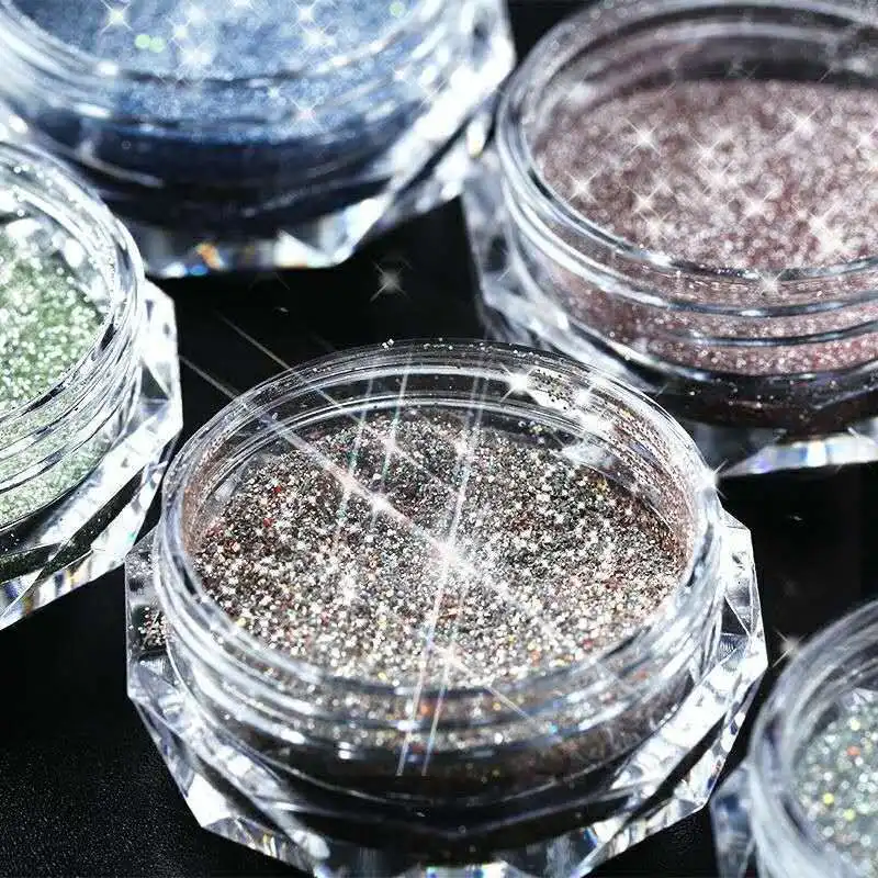 8-Colors Nail Crystal Diamond Powder Net-2g Reflective Glitters Nail Shiny Pigment Holographic Glass Micro Crystal Nail Powder 
8-Colors Nail Crystal Diamond Powder Net-2g Reflective Glitters Nail Shiny Pigment Holographic Glass Micro Crystal Nail Powder