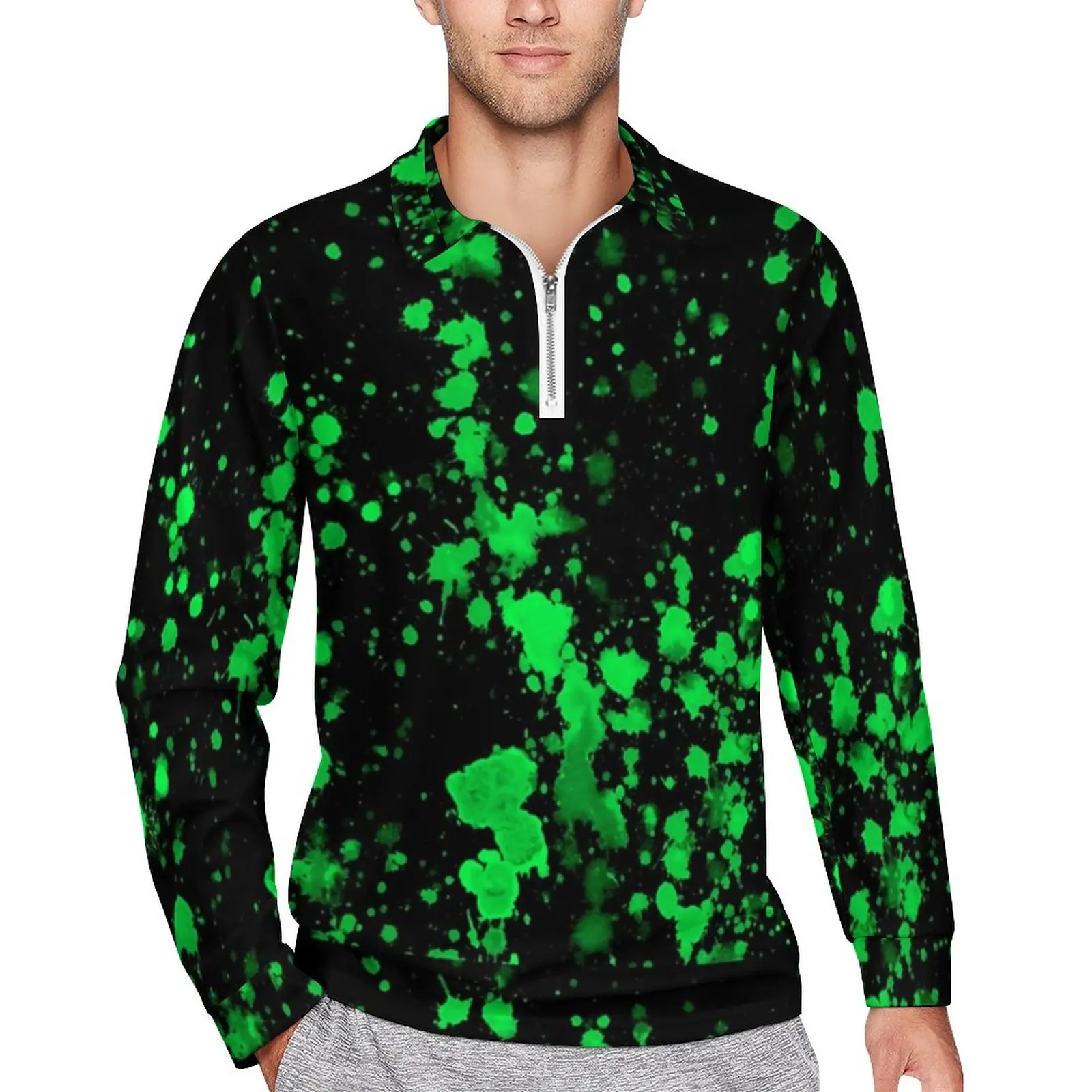 Green Neon Paint Splatter Casual T-Shirts Abstract Graffiti Polo Shirts Men Trendy Shirt Autumn Long Sleeve Design Tops Big Size
Green Neon Paint Splatter Casual T-Shirts Abstract Graffiti Polo Shirts Men Trendy Shirt Autumn Long Sleeve Design Tops Big Size