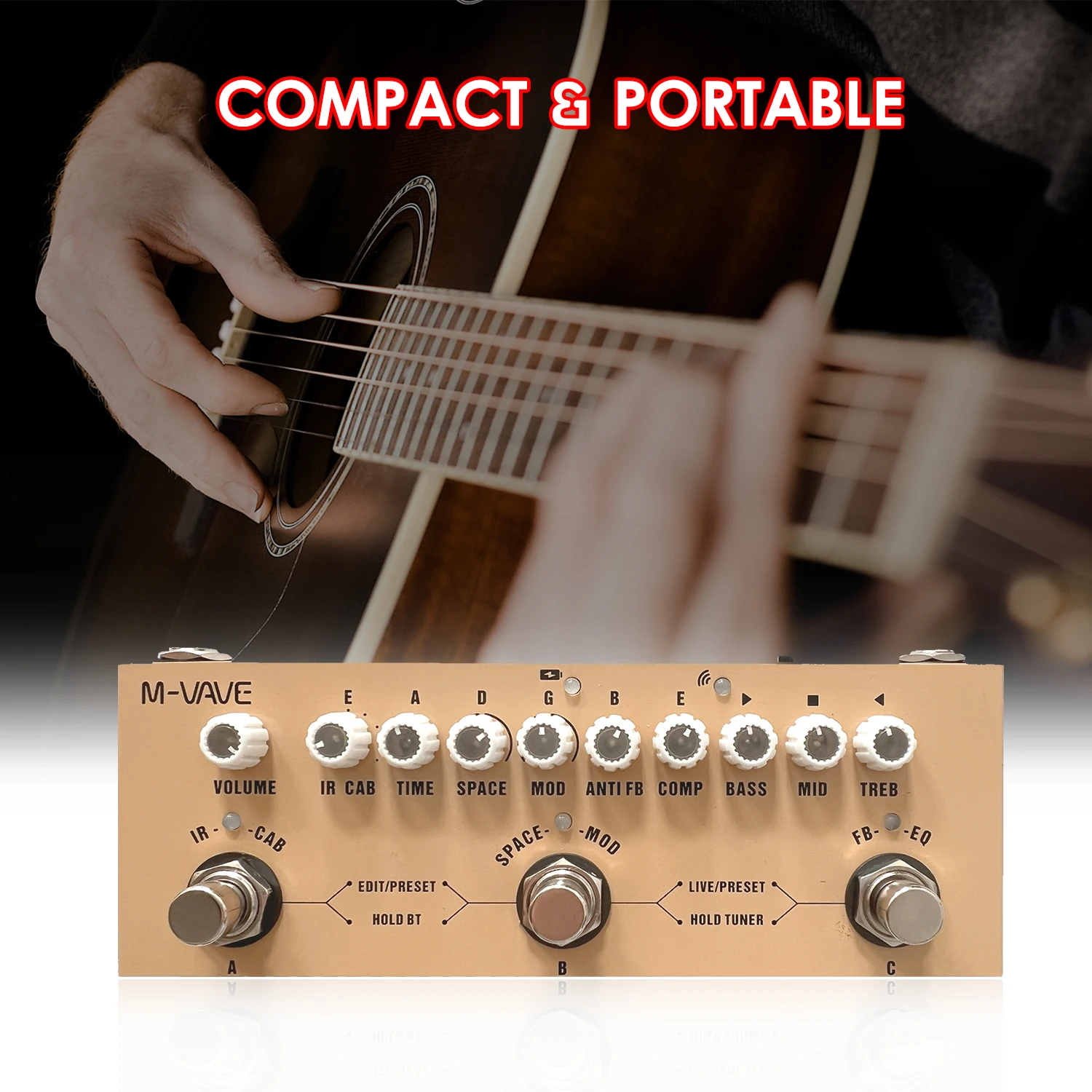 Portable Multifunctional Electric Guitar Effect Pedal Combined Guitar Pedal Recording Audio Interface Function Electric Guitar
Portable Multifunctional Electric Guitar Effect Pedal Combined Guitar Pedal Recording Audio Interface Function Electric Guitar