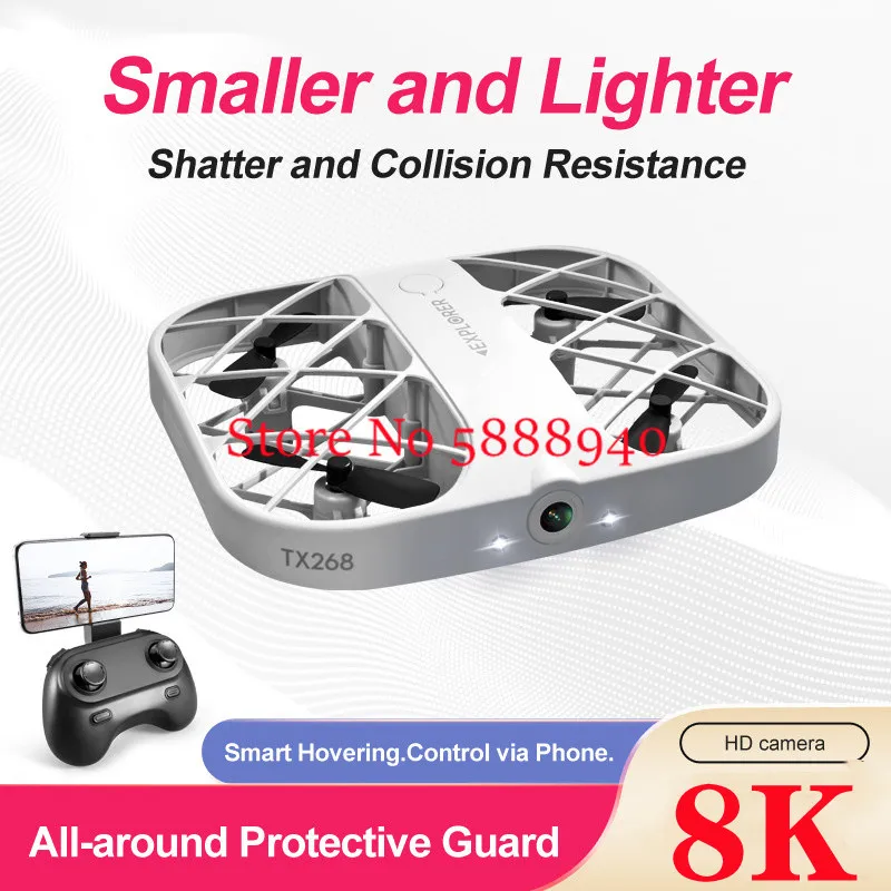 8K Smart Fixed Height WIFI Real Time Image Transmission RC Drone 2.4G Headless 3D Roll Enclosed Protection FPV RC Quadcopter Toy
8K Smart Fixed Height WIFI Real Time Image Transmission RC Drone 2.4G Headless 3D Roll Enclosed Protection FPV RC Quadcopter Toy
