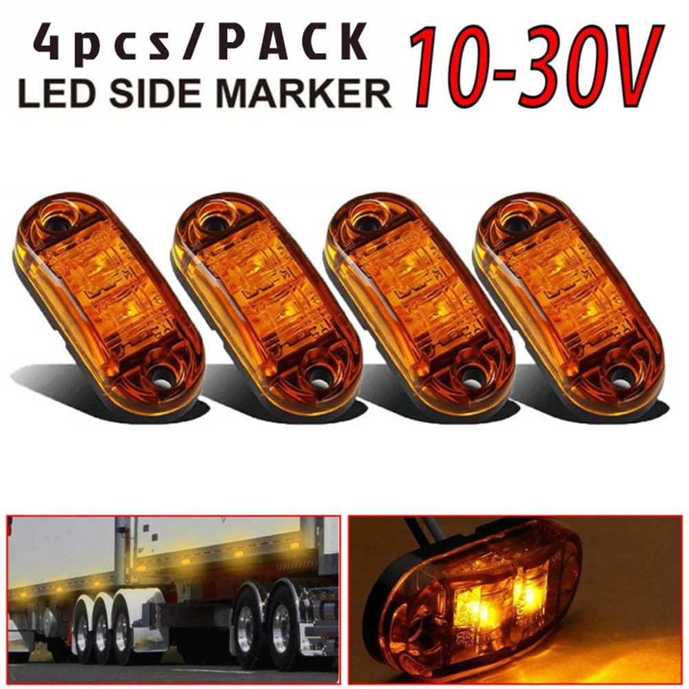 4x 12V 24V LED Side Marker Indicator Light Warning Tail Light Auto Car External Lights Trailer Truck Lorry Yellow Red White IP68
4x 12V 24V LED Side Marker Indicator Light Warning Tail Light Auto Car External Lights Trailer Truck Lorry Yellow Red White IP68
