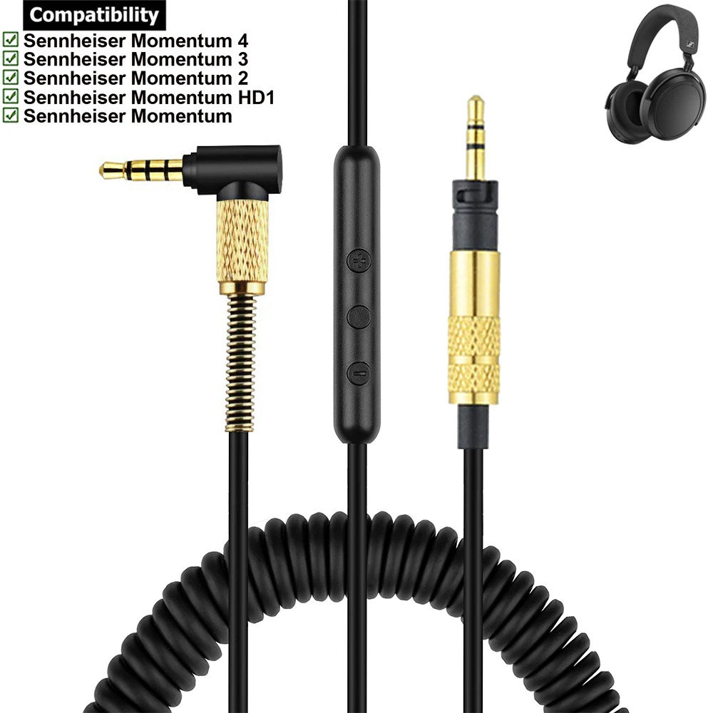 Replacement Spring OFC Cable Extension Cord Wire For Sennheiser Momentum 4.0 3.0 2.0 1.0 4 3 2 1 HD1 Over On Ear Headphones
Replacement Spring OFC Cable Extension Cord Wire For Sennheiser Momentum 4.0 3.0 2.0 1.0 4 3 2 1 HD1 Over On Ear Headphones