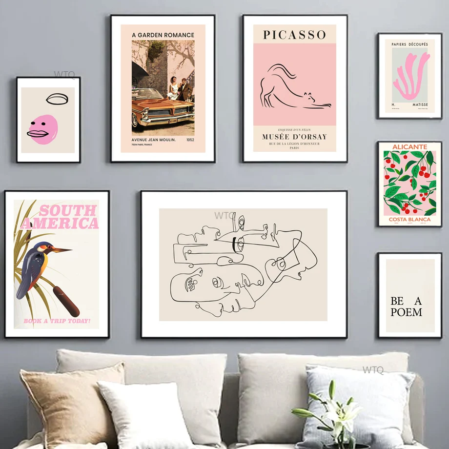 Matisse Cutout Pink Picasso Cat Face Garden Romance Nordic Poster Wall Art Print Canvas Painting Decor Pictures For Living Room
Matisse Cutout Pink Picasso Cat Face Garden Romance Nordic Poster Wall Art Print Canvas Painting Decor Pictures For Living Room