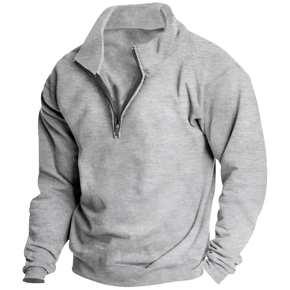 New Men's Casual Sweatshirts Hoodie Fleece Warm Stand Collar Pullovers Solid Color Men Tops Coat Streetwear
New Men's Casual Sweatshirts Hoodie Fleece Warm Stand Collar Pullovers Solid Color Men Tops Coat Streetwear
