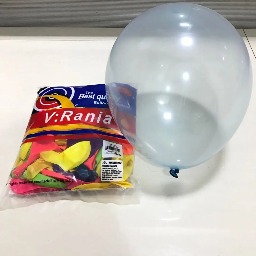 V Brand 12 Inch 2.8g Transparent Ball Wedding Birthday Party Decoration Color Crystal Bobo Latex Balloon
V Brand 12 Inch 2.8g Transparent Ball Wedding Birthday Party Decoration Color Crystal Bobo Latex Balloon