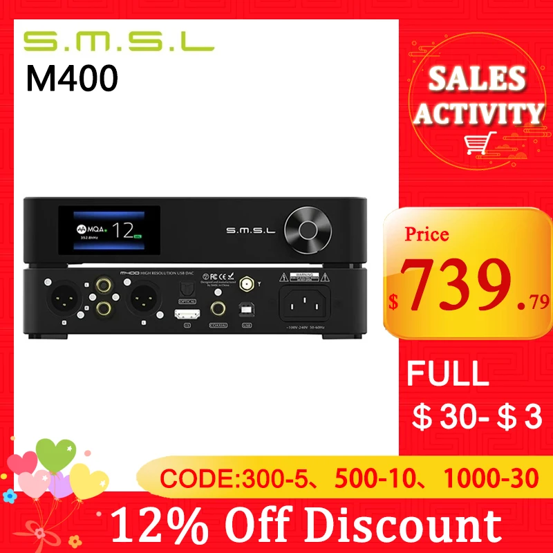 Su-9-декодер SMSL M400 Sp400, Bluetooth UAT DAC Chip AK4499, поддержка декодирования MQA DSD 32-bit 768kHz USB XMOS XU216
Su-9-декодер SMSL M400 Sp400, Bluetooth UAT DAC Chip AK4499, поддержка декодирования MQA DSD 32-bit 768kHz USB XMOS XU216