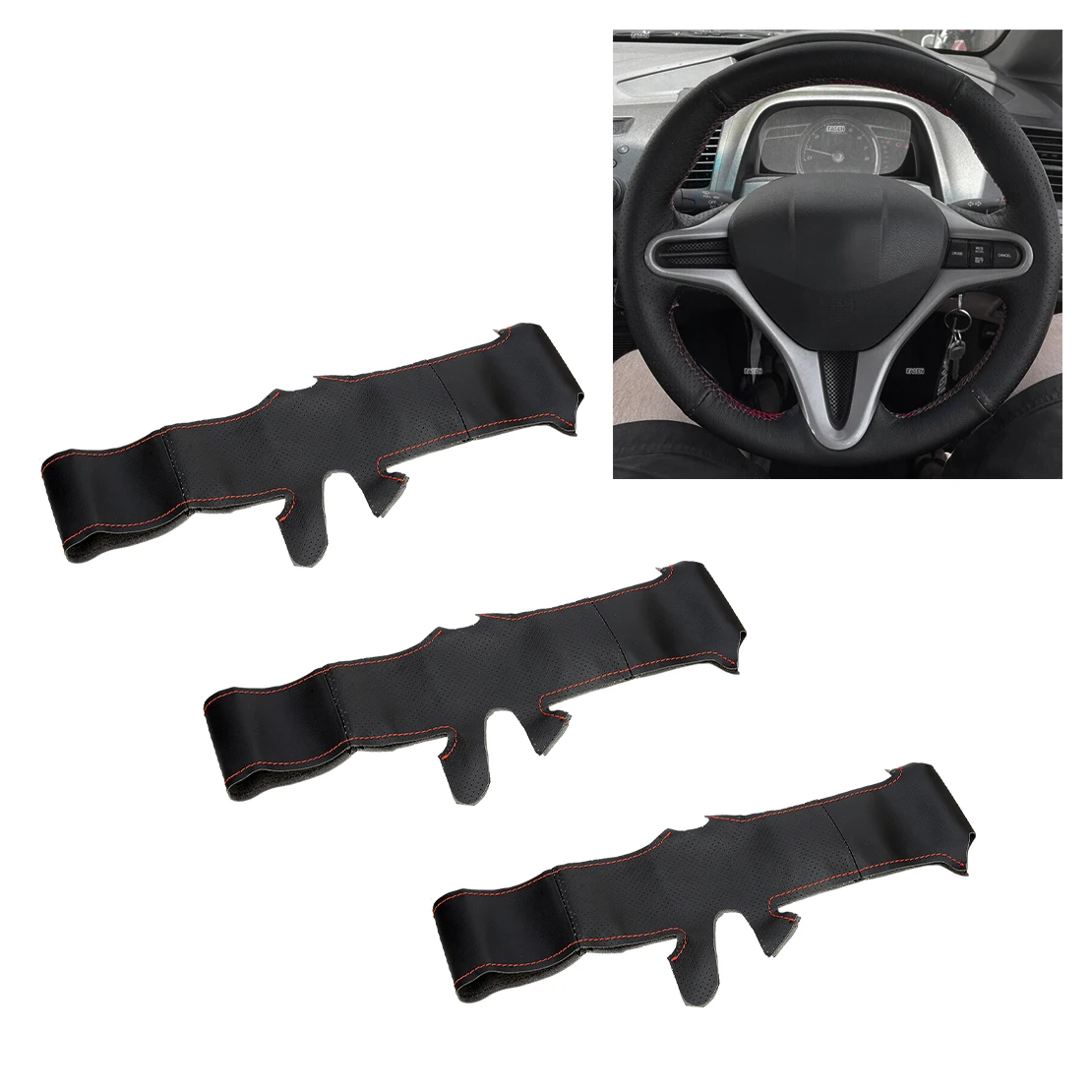 Car Steering Wheel Cover Hand Stitch Protector Fit For Honda Civic 8th MK8 2005 2006 2007 2008 2009 2010 2011 
Car Steering Wheel Cover Hand Stitch Protector Fit For Honda Civic 8th MK8 2005 2006 2007 2008 2009 2010 2011