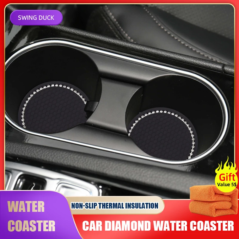 2pcs Non-slip Car Water Cup Pad Diamond Rhinestone Rubber Mat for Bottle Holder Coaster Auto Interior Anti-skid Cup Holders 7cm
2pcs Non-slip Car Water Cup Pad Diamond Rhinestone Rubber Mat for Bottle Holder Coaster Auto Interior Anti-skid Cup Holders 7cm