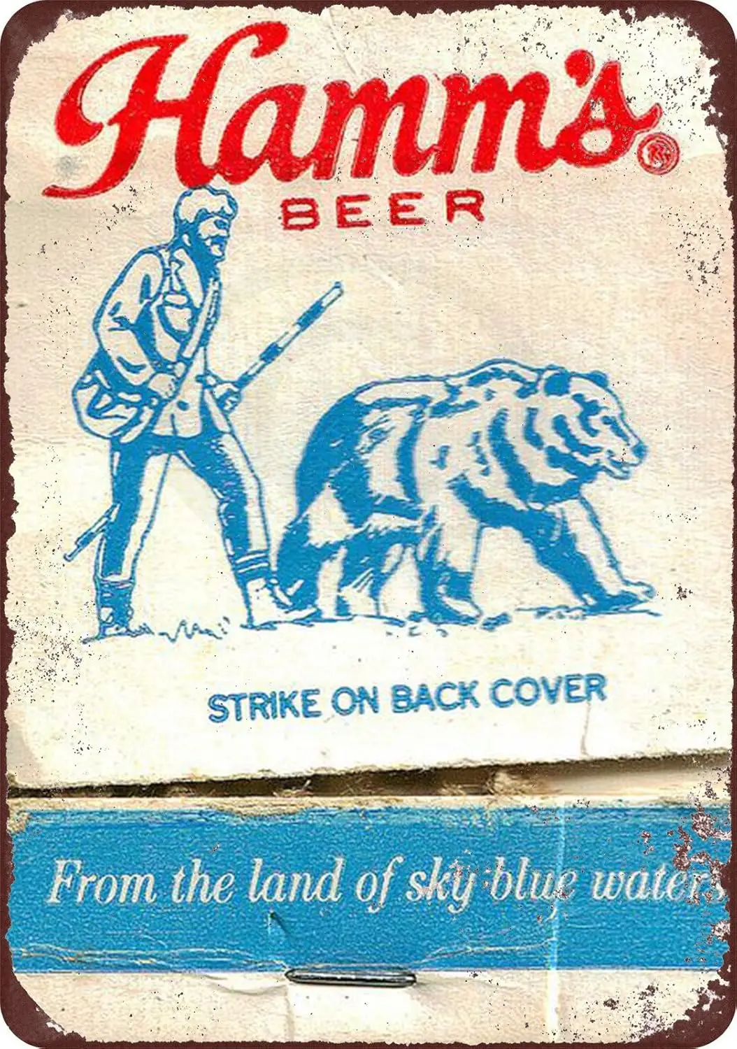 Изготовленный на заказ Kraze Hamms Beer Bear Strike задней крышке винтажный репродукционный