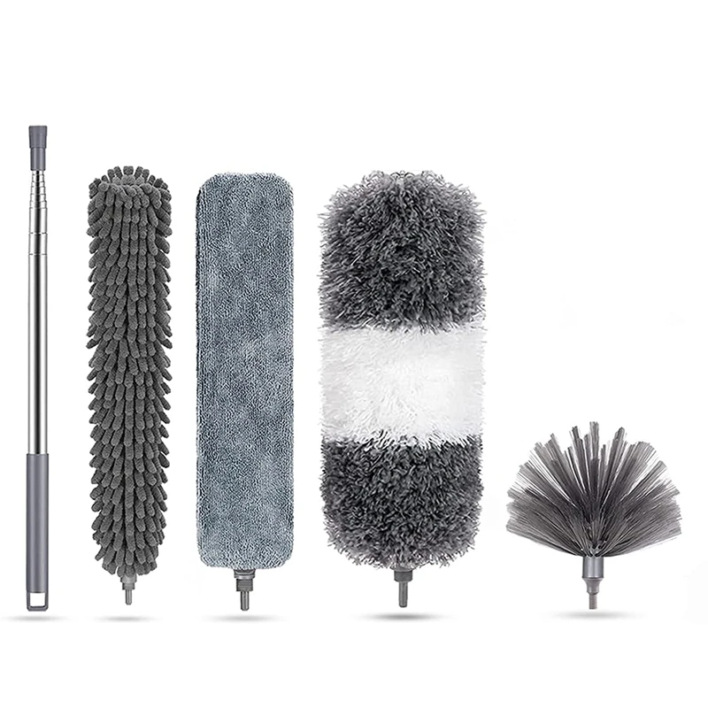 Microfiber Feather Duster 5 Pieces With Extension Rod Reusable Flexible And Washable Duster
Microfiber Feather Duster 5 Pieces With Extension Rod Reusable Flexible And Washable Duster