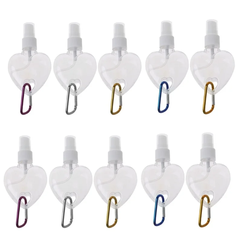 10Pcs Travel Bottle Keychain 50Ml Heart Shaped Fine Mist Spray Bottle Portable Empty Reusable For Liquid Containers 
10Pcs Travel Bottle Keychain 50Ml Heart Shaped Fine Mist Spray Bottle Portable Empty Reusable For Liquid Containers