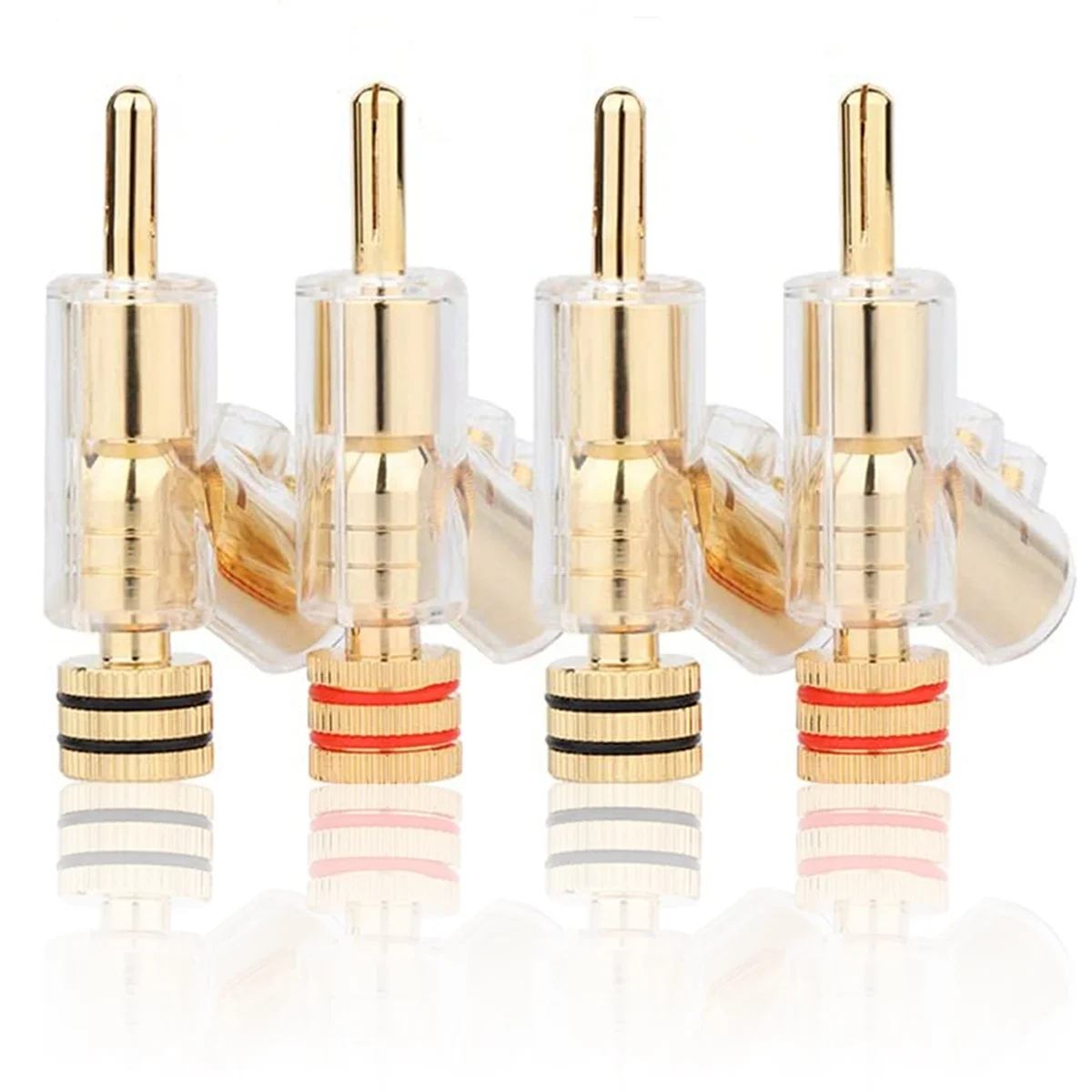 4 Pcs Hifi Gold Plated Lockable Speaker Cable Banana Plug Connector Audio Amplifier Speaker Wire Connector
4 Pcs Hifi Gold Plated Lockable Speaker Cable Banana Plug Connector Audio Amplifier Speaker Wire Connector
