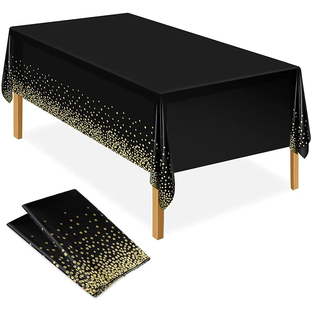 2PCS Black Gold Dot Tablecloth Party Table Cloth for Rectangle Tables Waterproof Table Covers for Birthday, Graduation, Parties
2PCS Black Gold Dot Tablecloth Party Table Cloth for Rectangle Tables Waterproof Table Covers for Birthday, Graduation, Parties