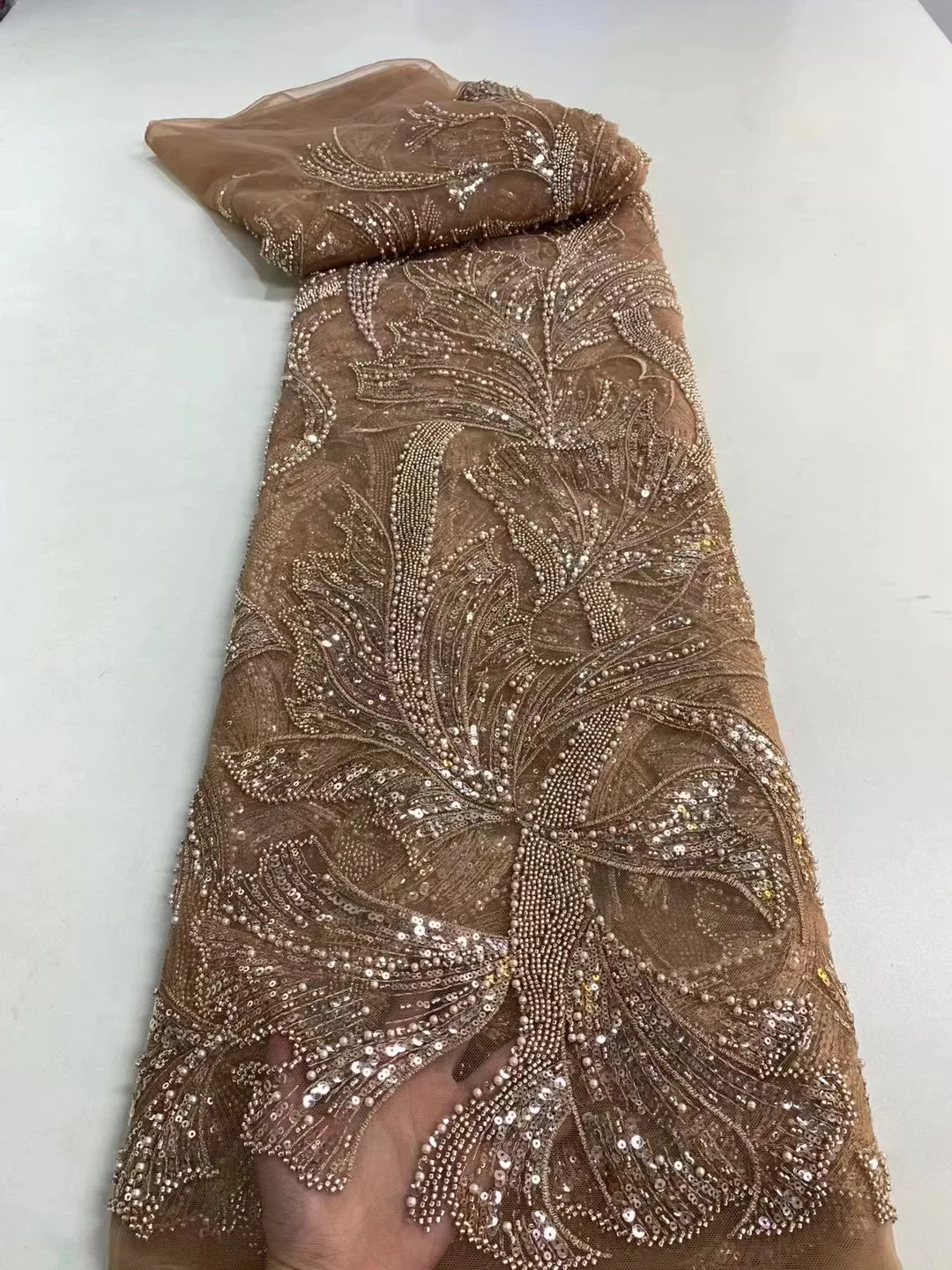African Sequin Beaded Lace Fabrics 2023 High Quality Sequence Embroidery French Nigerian Lace Fabric For Wedding Asoebi PL120-2
African Sequin Beaded Lace Fabrics 2023 High Quality Sequence Embroidery French Nigerian Lace Fabric For Wedding Asoebi PL120-2