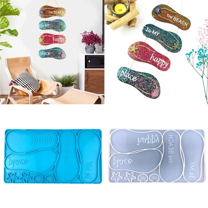 R3MC Beach Slipper Shape Silicone Mold Charms Ornament Casting Molds for DIY Crafts Making Wall Hanging Home Decor
R3MC Beach Slipper Shape Silicone Mold Charms Ornament Casting Molds for DIY Crafts Making Wall Hanging Home Decor