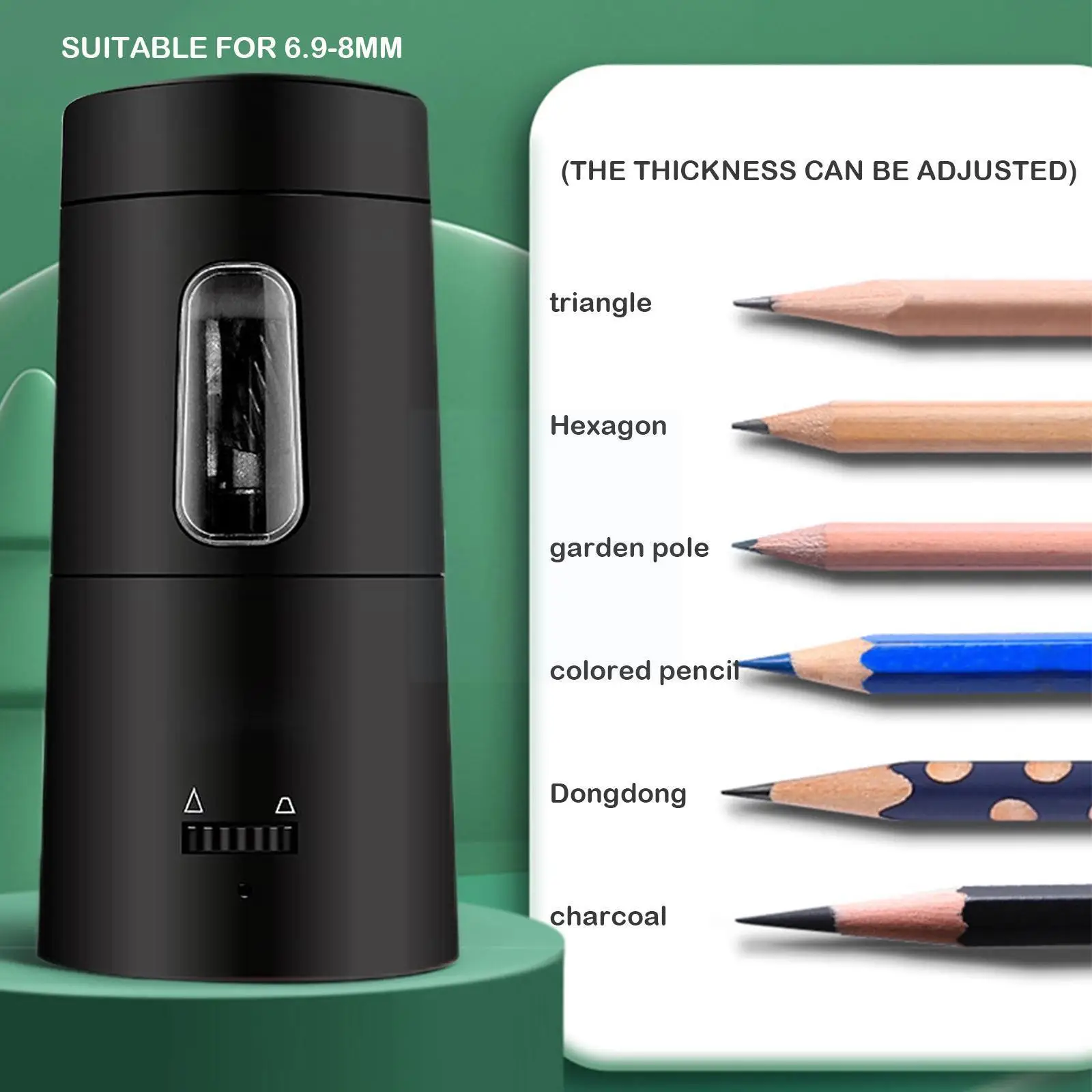 Автоматическая электрическая точилка для карандашей с Usb-портом и функцией быстрой зарядки
Автоматическая электрическая точилка для карандашей с Usb-портом и функцией быстрой зарядки