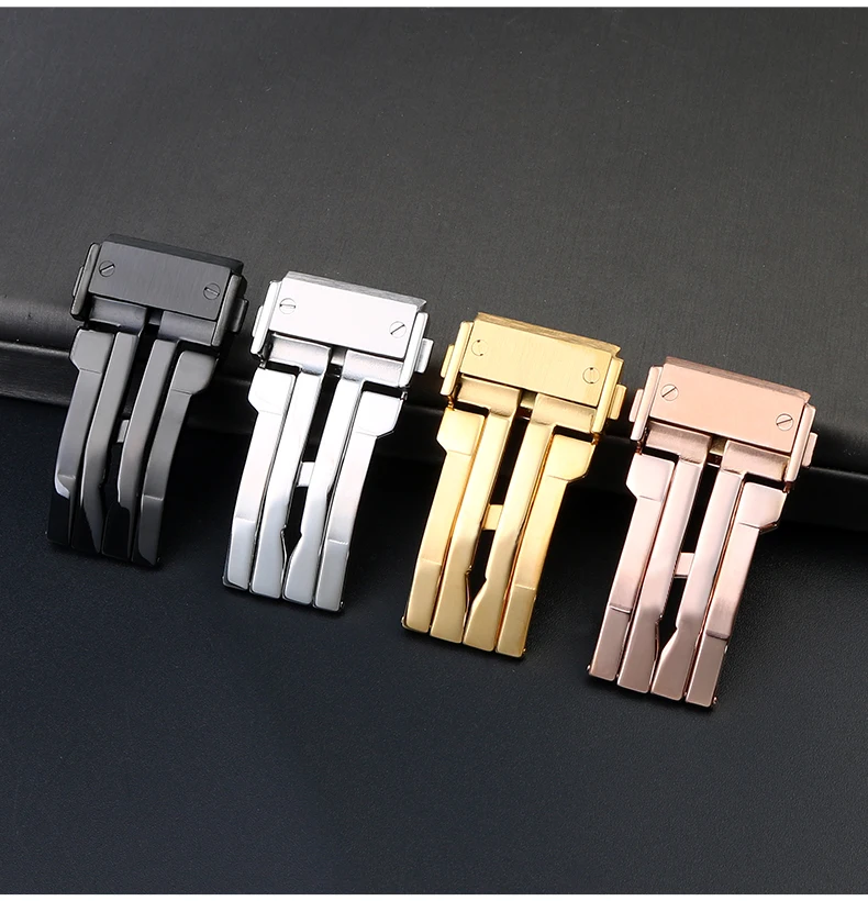 22mm Solid Stainless Steel Clasp With Tools Silver Black For Hublot Big Bang Watch Men's Silicone Leather Strap Buckle chain
22mm Solid Stainless Steel Clasp With Tools Silver Black For Hublot Big Bang Watch Men's Silicone Leather Strap Buckle chain