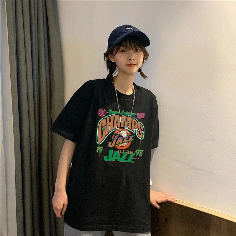 High quality combed cotton Regular Short sleeve y2k top T-shirt women Round neck Letters fashion print street Loose
High quality combed cotton Regular Short sleeve y2k top T-shirt women Round neck Letters fashion print street Loose