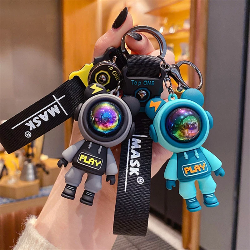 Cartoon Lightning Bear Keychain Cute Astronaut Bear Doll Keyring Bag Pendant Couple Car Keyholder Creative Bag Charm Accessories
Cartoon Lightning Bear Keychain Cute Astronaut Bear Doll Keyring Bag Pendant Couple Car Keyholder Creative Bag Charm Accessories