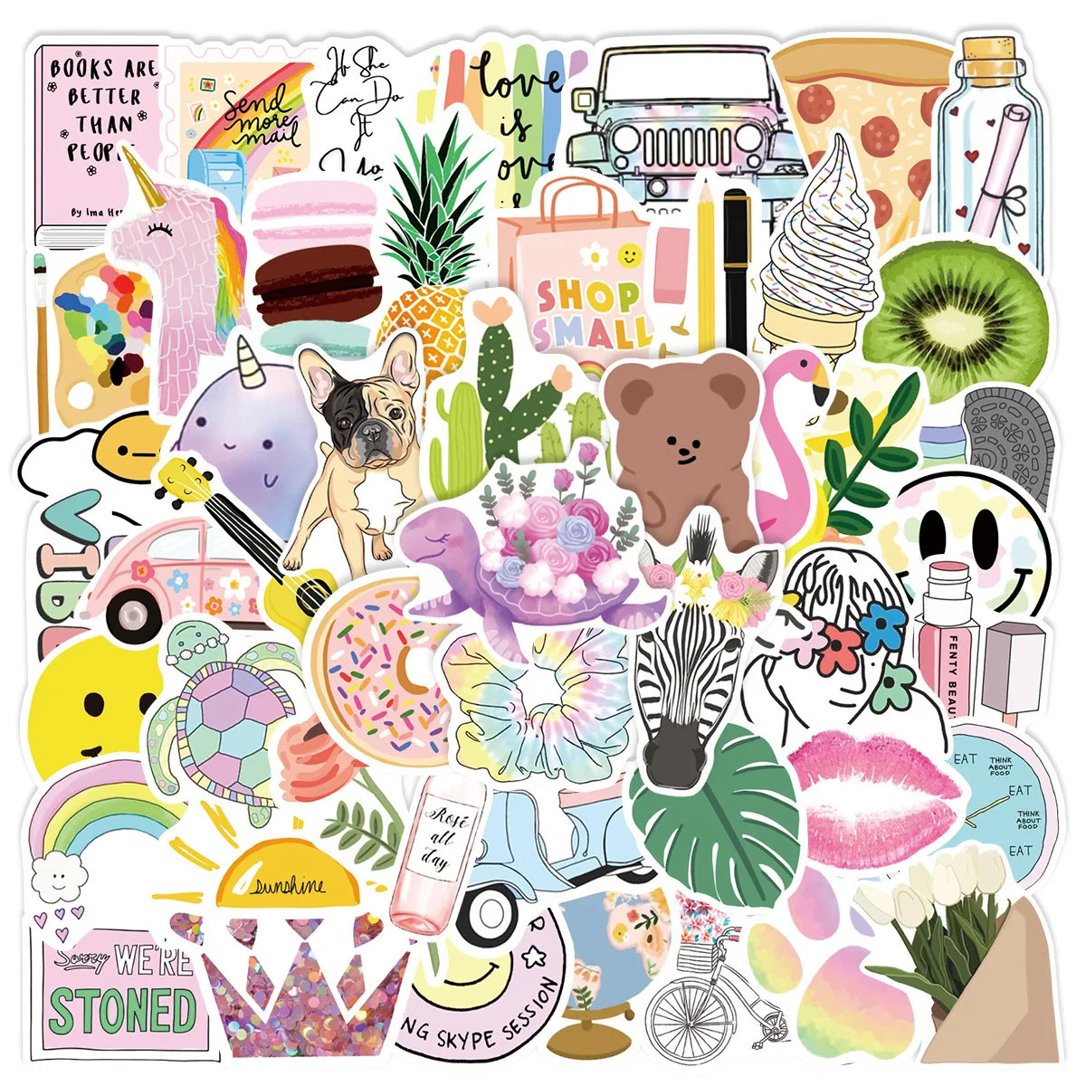 10/30/50PCS Popular Small Fresh Sticker Pack Skateboard Guitar Decoration DIY Laptop Cartoon Waterproof Graffiti Decals Wholesal
10/30/50PCS Popular Small Fresh Sticker Pack Skateboard Guitar Decoration DIY Laptop Cartoon Waterproof Graffiti Decals Wholesal