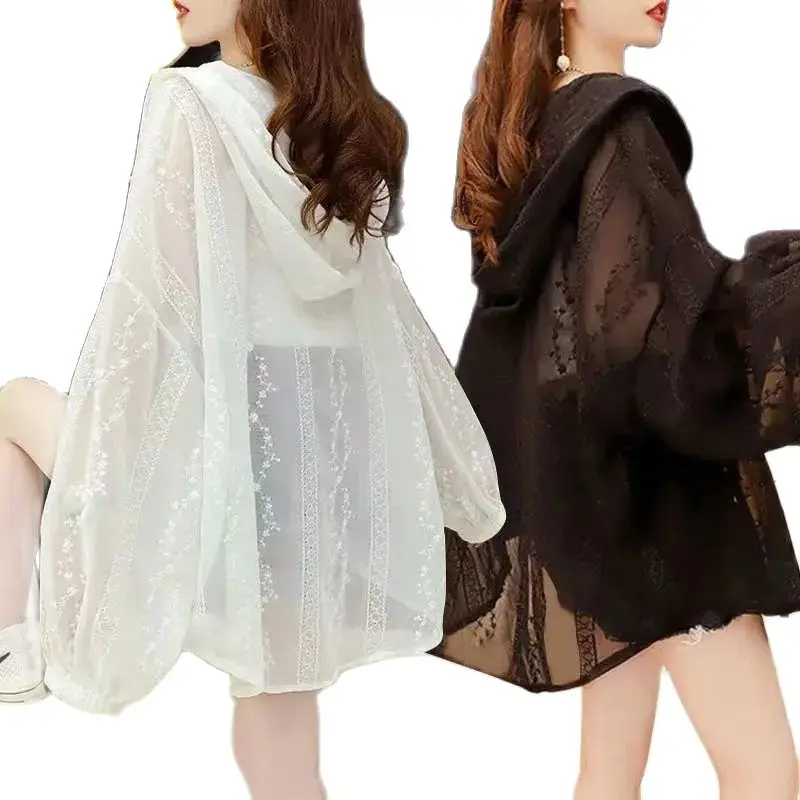 Sun Protection Clothing Women's Summer Thin Coat 2022 New Korean Cardigan Sun-Proof Clothing Jacket Hooded Loose Tops Female
Sun Protection Clothing Women's Summer Thin Coat 2022 New Korean Cardigan Sun-Proof Clothing Jacket Hooded Loose Tops Female