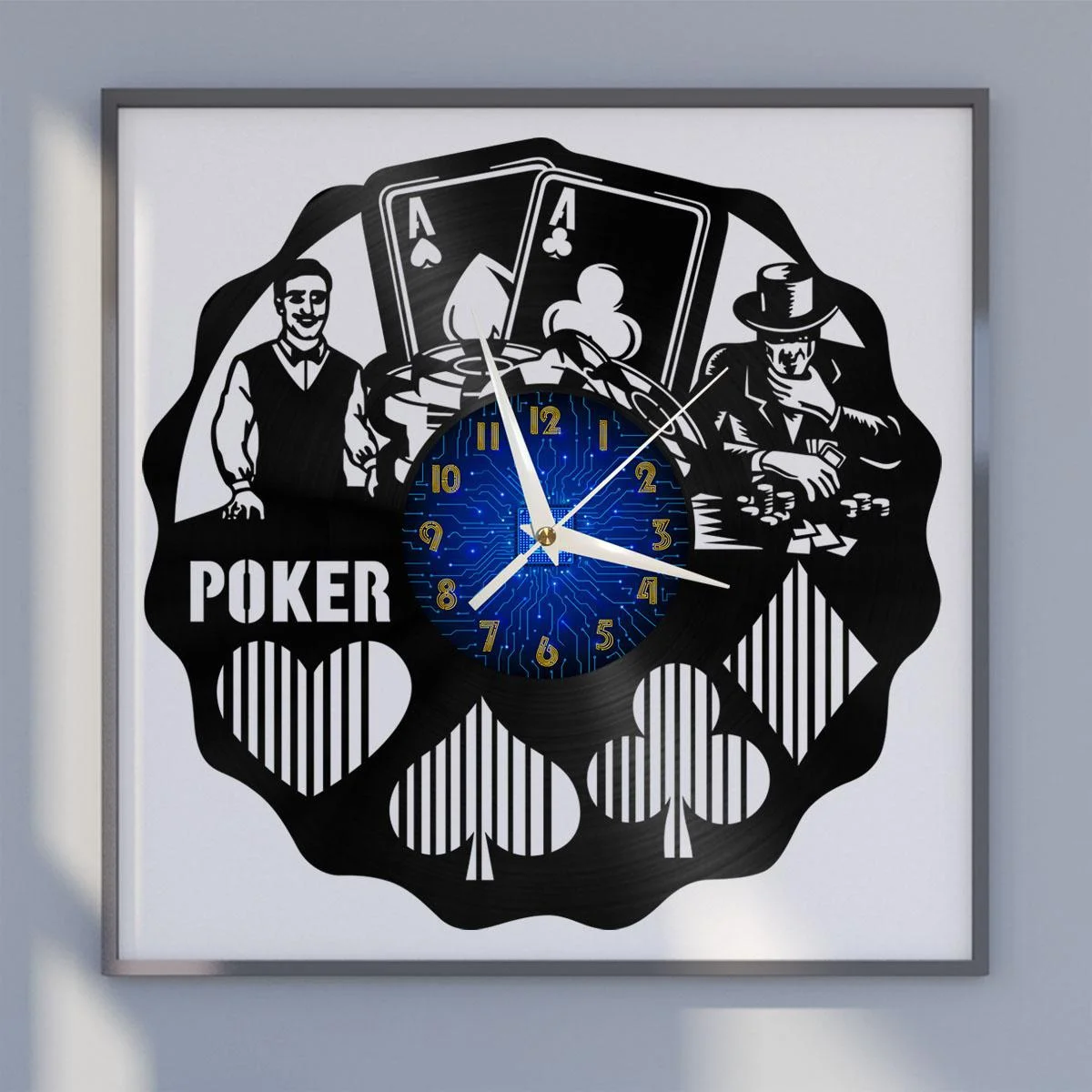 Poker Gambling Tournament Vinyl Wall Clock, Vinyl Record Clock Wall Art Silent & Non-ticking
Poker Gambling Tournament Vinyl Wall Clock, Vinyl Record Clock Wall Art Silent & Non-ticking