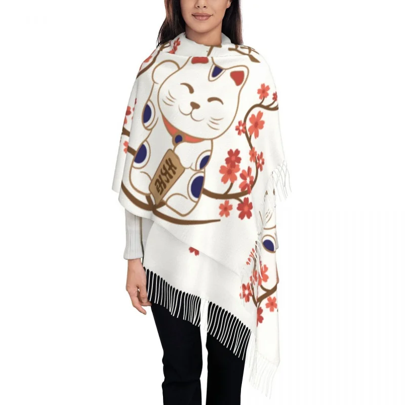 Custom Print Maneki Neko Cat With Good Luck Kanji Scarf Women Men Winter Warm Scarves Shawls Wraps
Custom Print Maneki Neko Cat With Good Luck Kanji Scarf Women Men Winter Warm Scarves Shawls Wraps