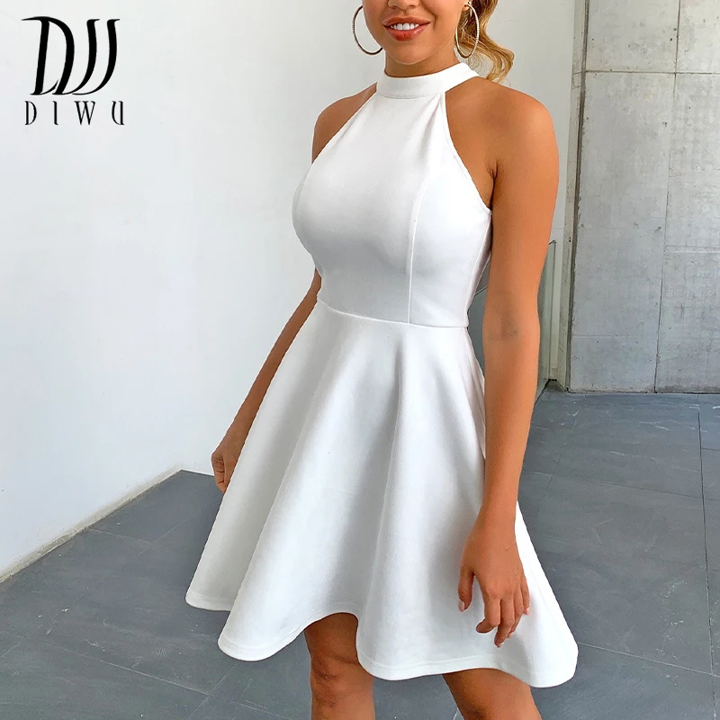 DIWU Women Sexy Summer Elegant Mini Fit and Flare Wedding Bridesmaid Evening Dress Party Sleeveless White Short Dress
DIWU Women Sexy Summer Elegant Mini Fit and Flare Wedding Bridesmaid Evening Dress Party Sleeveless White Short Dress