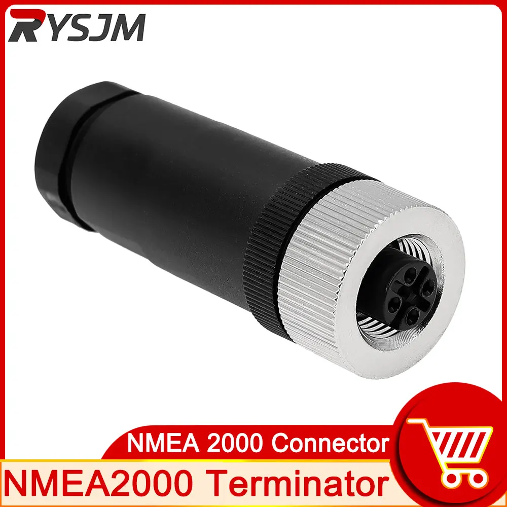 

HD NMEA2000 Resistance Female Male Blcak Connector Cable System Waterproof Connector 5-pin Terminal Resistance Connector Adapter