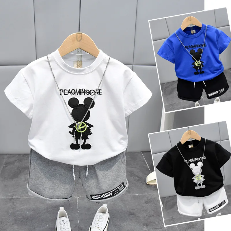 Модный комплект детской одежды, повседневный топ с рисунком для маленьких мальчиков и девочек + спортивные шорты, 2 шт./компл., одежда для дет... 
Модный комплект детской одежды, повседневный топ с рисунком для маленьких мальчиков и девочек + спортивные шорты, 2 шт./компл., одежда для дет...