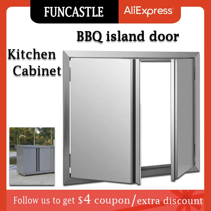 

BBQ Kitchen Cabinet Island Single Double Door Home Furniture Full Stainless Steel Kitchen Cabinet for Home Cupboard Fireplace